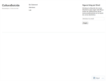 Tablet Screenshot of culturasuicida.com